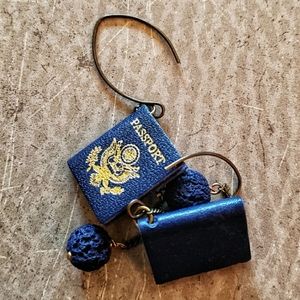 handmade wanderlust passport earrings